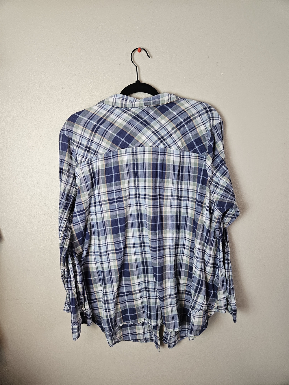 Westport Blue and White Plaid Button-Down Shirt - Picture 3 of 3